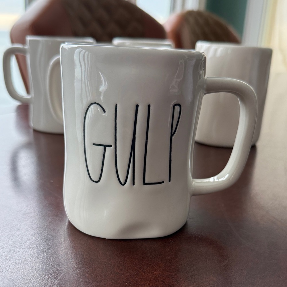 Rae Dunn White 'GULP' Mug Retired Hard to Find